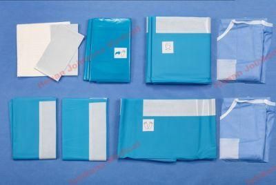 Medical Disposable Sterile Surgical Operation Drape Packs with Surgical Gown
