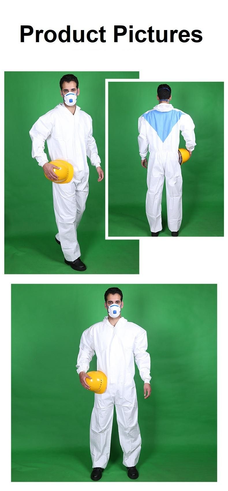 Type 5 6 Nonwoven SMS Safety Isolation Gown Protective Clothing Suit