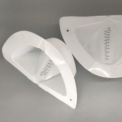 Disposable White Plastic Medical 1000cc Scale Cap Shape Female Urinal
