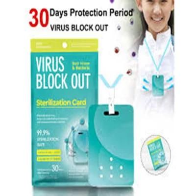 Supply Sterilization Rate 99.9% Virus Buster Card / Disinfection Card