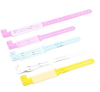 Writable Plastic Vinyl Disposable ID Medical PVC Wristbands Bracelets