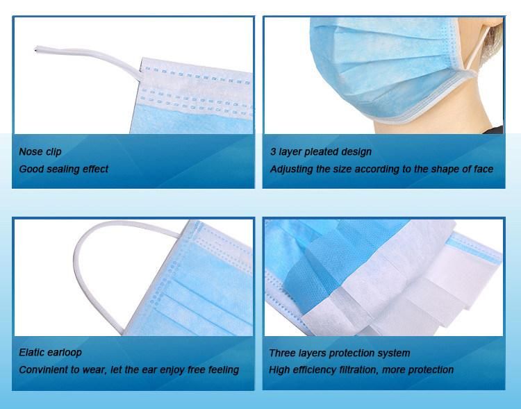 Disposable Non Woven 3ply Surgical Face Mask