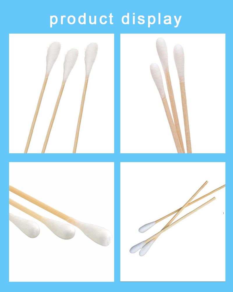 High Quality 100% Pure Cotton Sterilize Cotton Swab White Medical Absorbent Cotton Tips