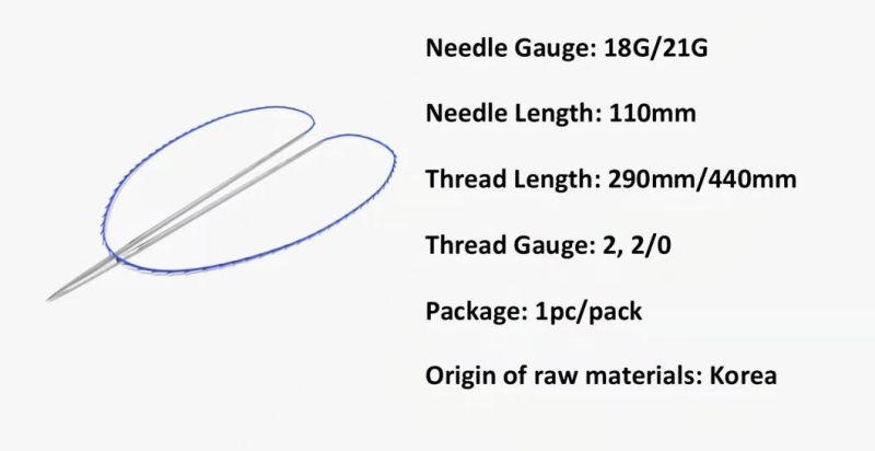 2022 Hot Sale Face Lift Tornado Screw Pdo Thread Pdo Face Lifting Thread Needle