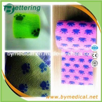 Paw Printing Cohesive Bandage for Animal Pet Care