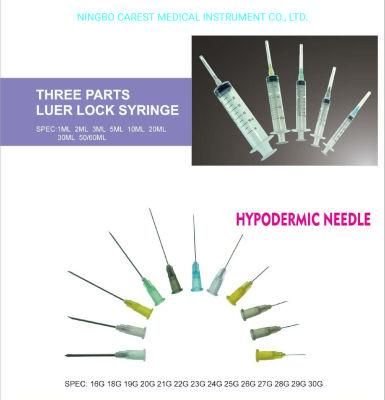 CE&amp; FDA 510K Approved Disposable Luer Lock Syringe with or Without Needle