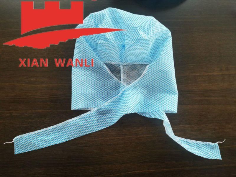 Disposable Spunlace Doctor Cap with Ties for Operation