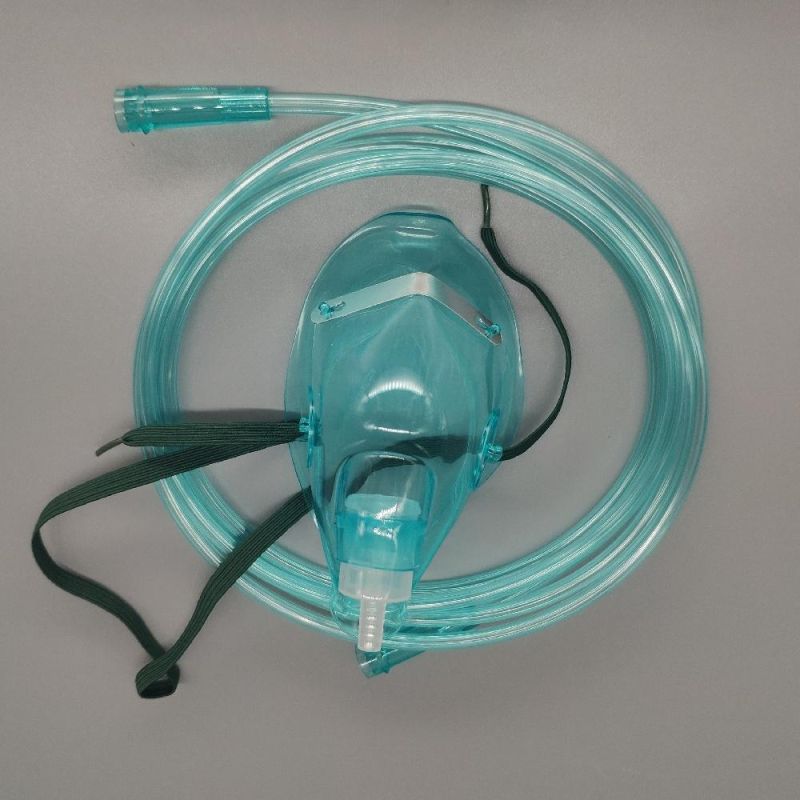 Elongated Under The Chin 2m Crush Resistant Tubing Medical Disposable Adult XL Oxygen Mask