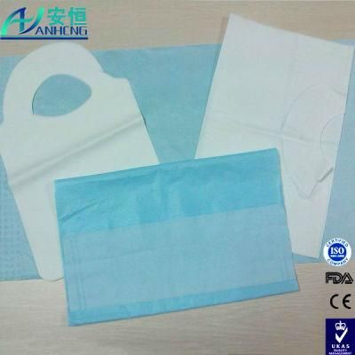 Disposable Paper+PE Dental Bibs with a Pocket Dental Bibs