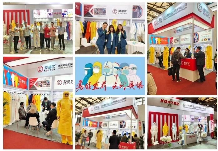 ISO13485 Safety Non Woven Hooded Chemical Disposable Medical Personal Protective Suit