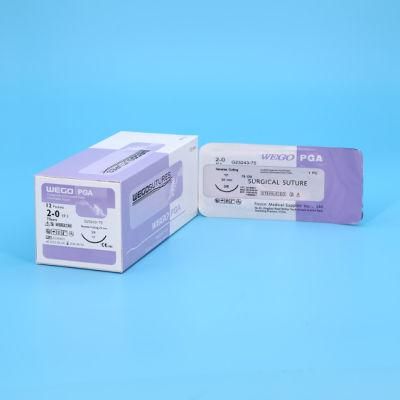 OEM Brand Surgical Suture Thread Polyglycolic Acid Suture with Needle