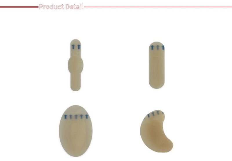 Material Hydrocolloid Dressing Like Moon Shape with Blue Arrow Adhesive Foot Care Relief Blister Plaster for Heel Wound Price