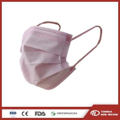 Fashion Disposable Pink Color PP Face Masks