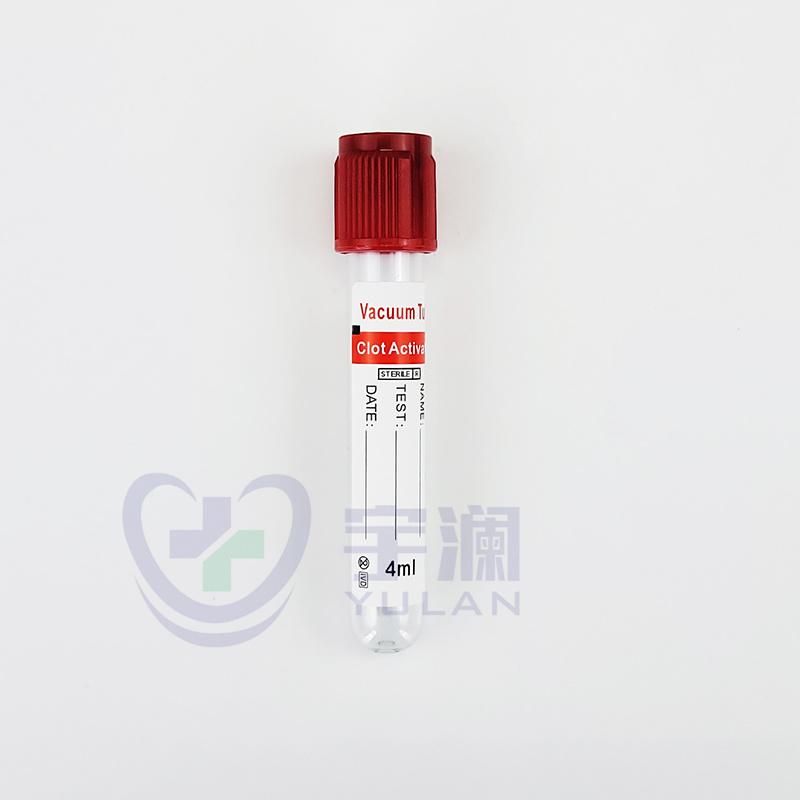 Disposable Pet Vacuum Blood Collection Tube Red Cap Clot Activator Tube