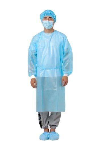 Wholesale Chemical Medical Waterproof Safety Protective Disposable Non Woven PP+PE Level 1 Isolation Suits