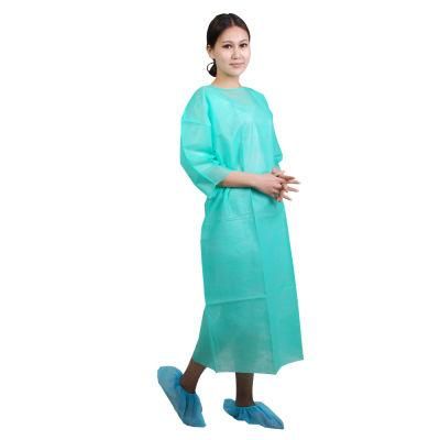Isolation Gown Yellow Visitor Gown with Elastic Wrists Universal Quantity Uniform