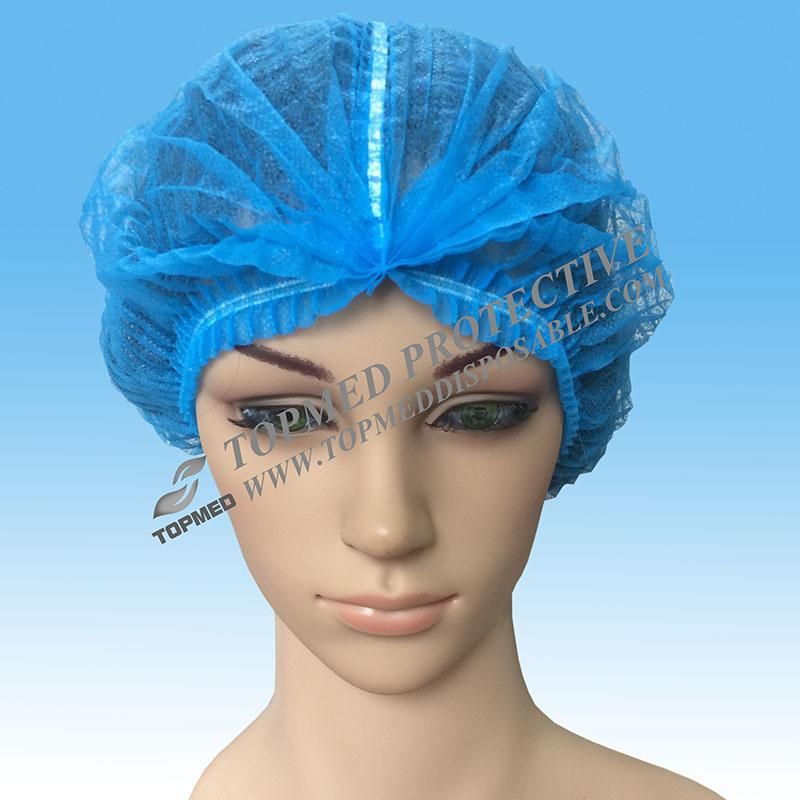 Non-Woven/SMS/Surgical/PP/Mop/Crimped/Pleated/Strip/Medical Disposable Clip Mob Cap