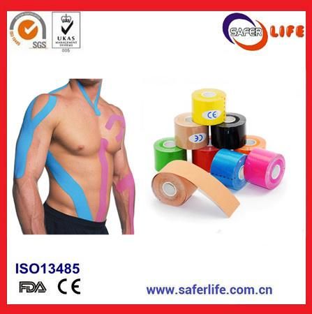 Stock Ready Wholesale in Roll Waterproof Kinesiology Sport Adhesive Tape Kinesio Mueller Strong Bandage Tape Kinesion Tape