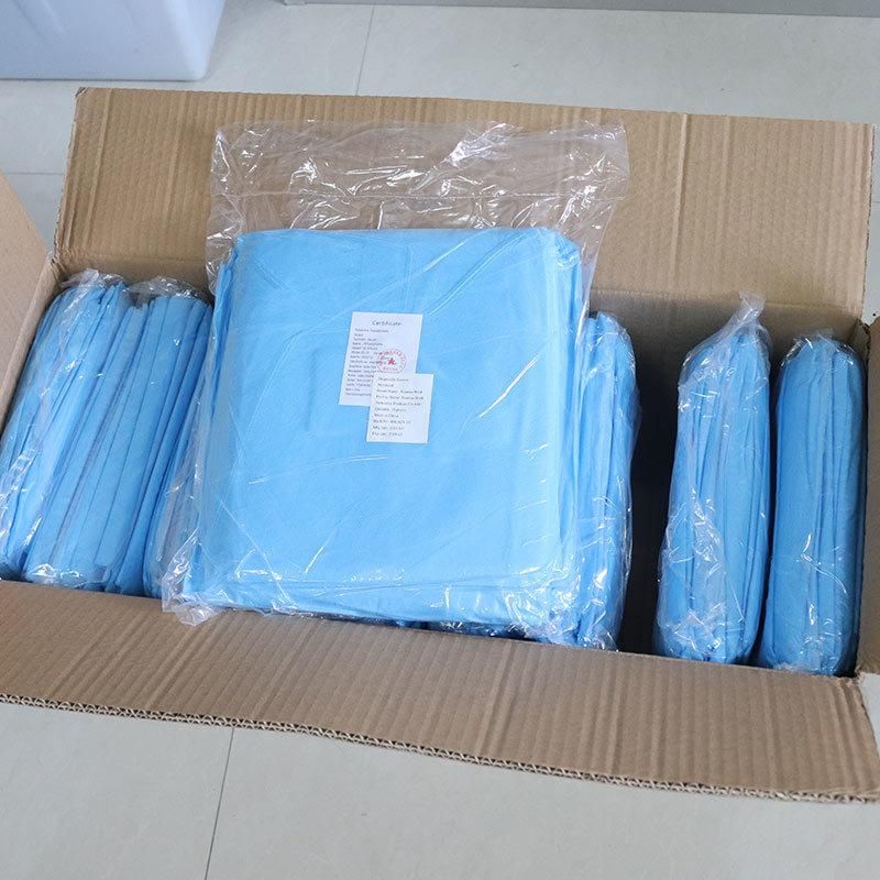 Knitted Cuffs Hospital AAMI Standard Level 1/2/3 Non Woven Medical Disposable Isolation Surgical Gowns