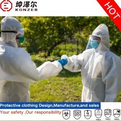 Customized Disposable Non Woven Coveralls with Hood for Hospital/Working Protection