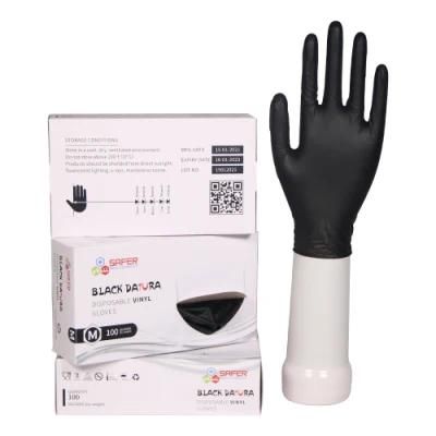 Gloves Vinyl Powder Free Black Disposable Examination Medical High Quality