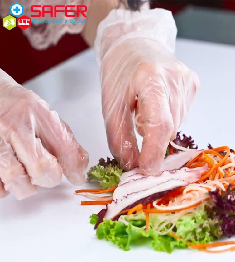 Household Cleaning Products TPE Disposable Gloves