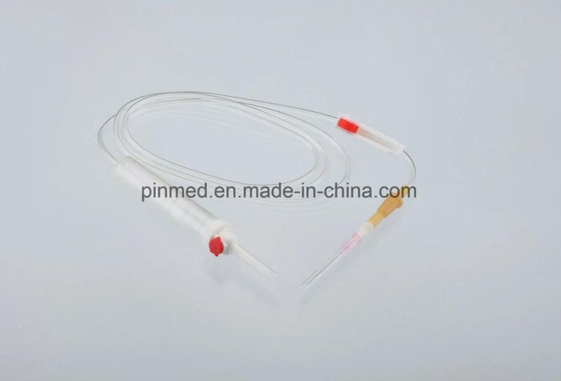 Hospital Medical Disposable Blood Transfusion IV Set with Needle