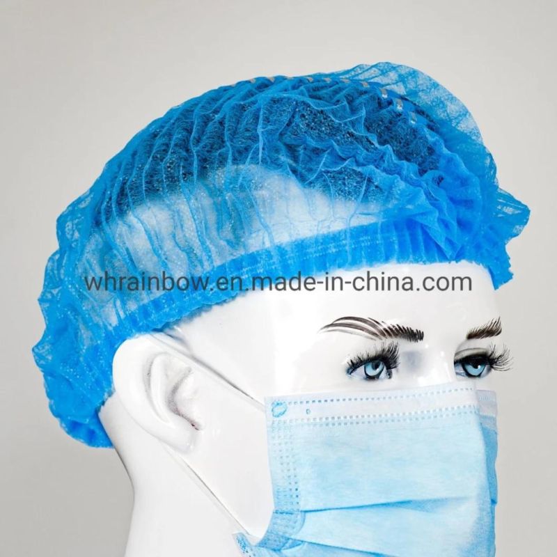 Disposable Plastic Strip/Clip/Bouffant/Mop/Nonwoven/PP Cap Shower/Bathing/Hotel Cap /Nurse/Doctor Cap /Medical/Surgical Cap with Elastic Polypropylene Fabric
