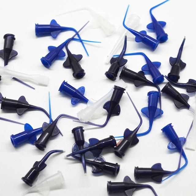 Dental Disposable Syringe Tip Irrigation Tips 200PCS/Bag Blue White Transparent