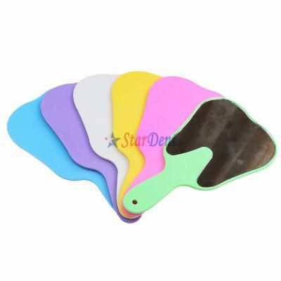 Tooth Shape Mirror Pink White Green Purple Yellow Blue 6 Colors Handle Cute Dental Fashionable Mirror for Teeth Care