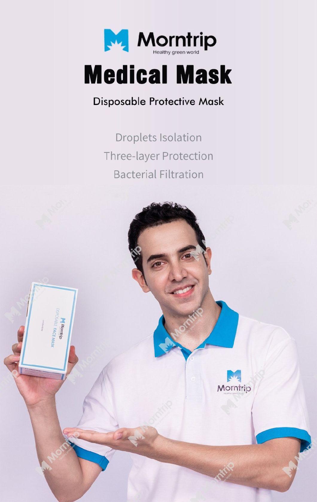 Disposable Medical Ear-Wearing 3ply Hypoallergenic Face Dust Mask for Protection