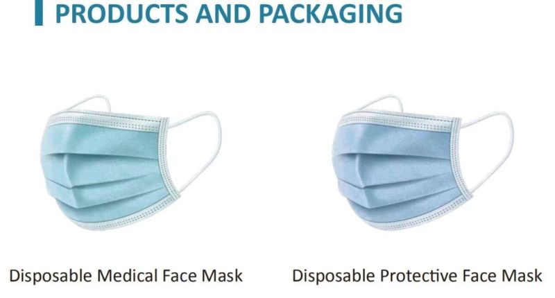 Disposable Protective Face Mask, 3 Ply Non-Woven Non-Sterile Disposable Medical Face Masks