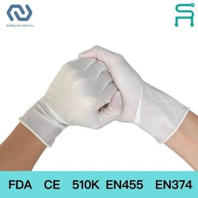 Food Grade Powder Free Disposable Latex Examination Gloves with 510K En455