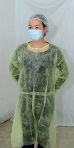 Isolation Gown Yellow, Sterile Isolation Gown, Tie-Back Disposable Isolation Gown