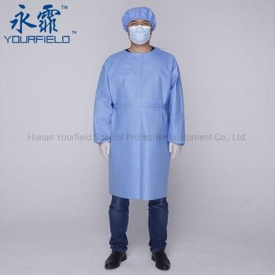 55-65GSM AAMI Level 2 Non-Woven Fabric PPE Film Disposable Surgical Gown