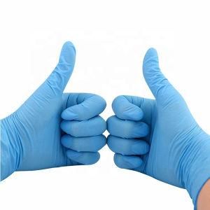 Hot Sale High Quality Blue Safety Cleaning Nitrile Coated Work Disposable Gloves