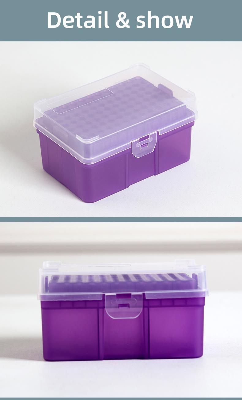 Laboratory Consumables 100UL Plastic Pipette Tip and Pipette Tips Box