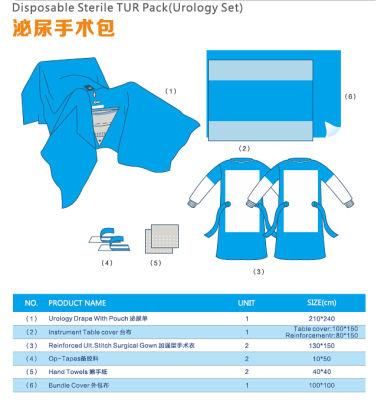 Surgical Consumables Tur Packs with Urology Collection Pouch