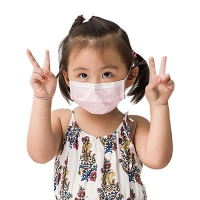 2022 Best Selling 3 Ply 3 Layer Flat Kid Disposable Pink Mask Surgical Medical Child Face Mask with Ear-Loop
