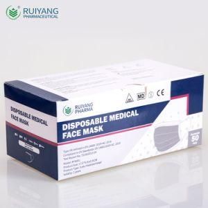 CE Certified 3 Ply Medical Face Mask Bfe 99.6% En14683 Disposable Medical Mask