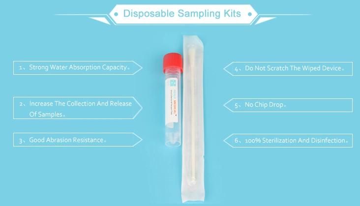 Disposable Virus Sampling Specimen Collection Tube with Swab