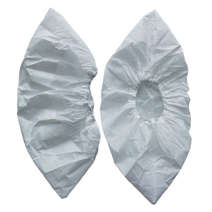 Bulk Production Hospital Clean Room CPE Half Laminated Anit-Ebola Hand Made Antiskid Indoor Shoe Covers