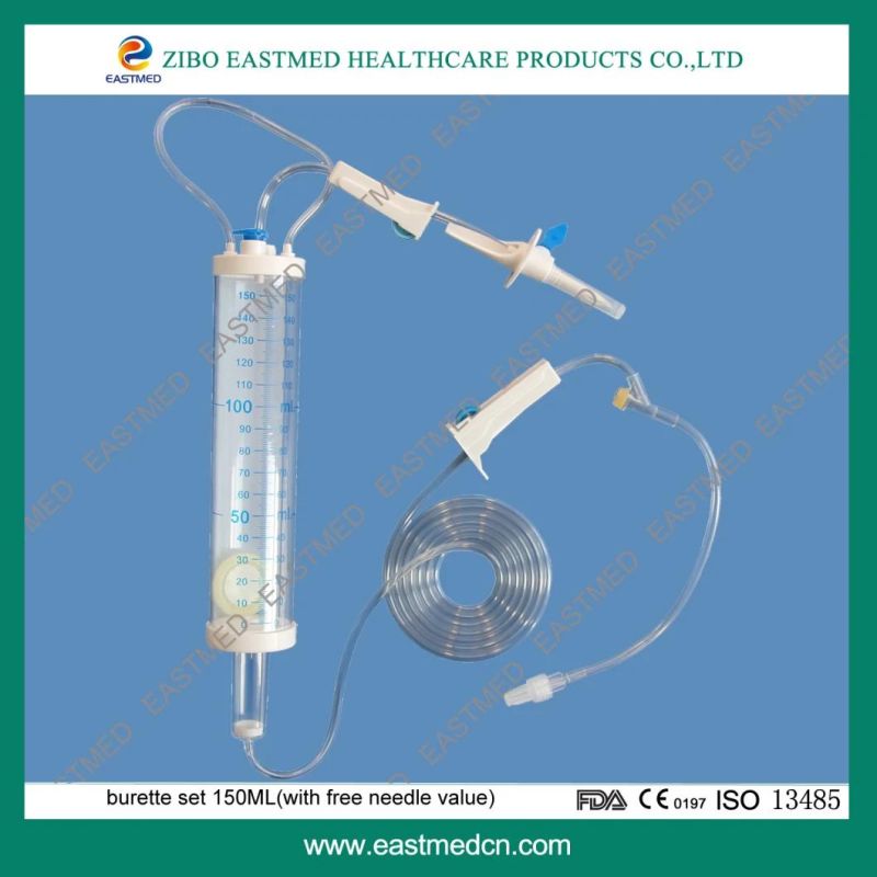 Burette Set 100ml 150ml Infusion Set Without Valve Ce&ISO13485