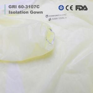 Low Price Protective Hospital Clothes Disposable AAMI Level 2 Isolation/Surgical PP PE Gown Layering Non Woven Fabric Protective Clothing