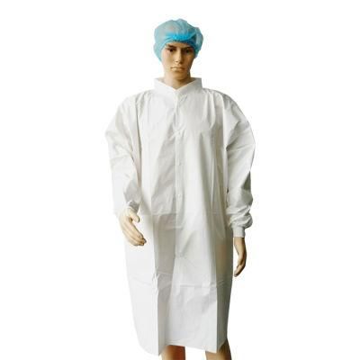 Knee Length Lab Coats Bata De Laboratorio with Snaps Front Visitor Gown Sf Labcoats