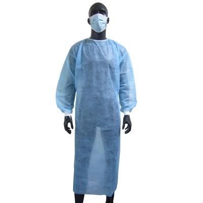 High Quality Disposable Long Sleeve Nonwoven Isolation Gown