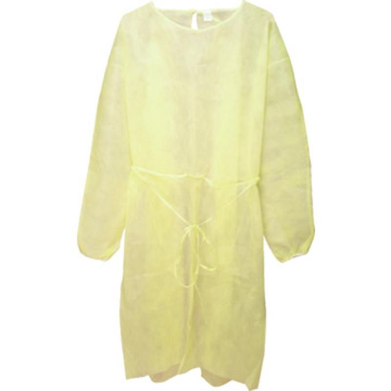 Disposable PP PE SMS Protective Safety Isolation Gown Knitted/Elastic Cuff Safety Clothing for Lab and Hospital
