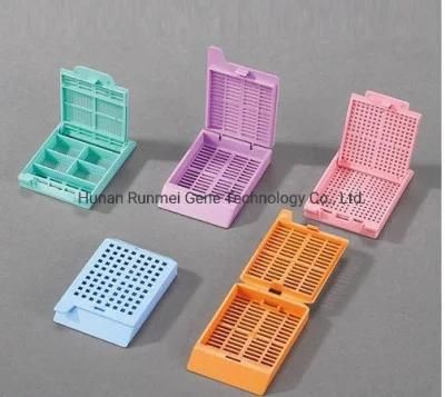 Amazon Hot Selling Professional Lab Disposable Histology Biopsy POM Plastic Tissue Embedding Cassette