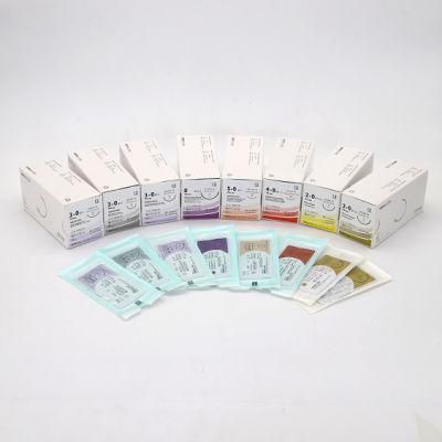 Factory Supply Disposable Medical Sterilised Surgical Suture with Needle
