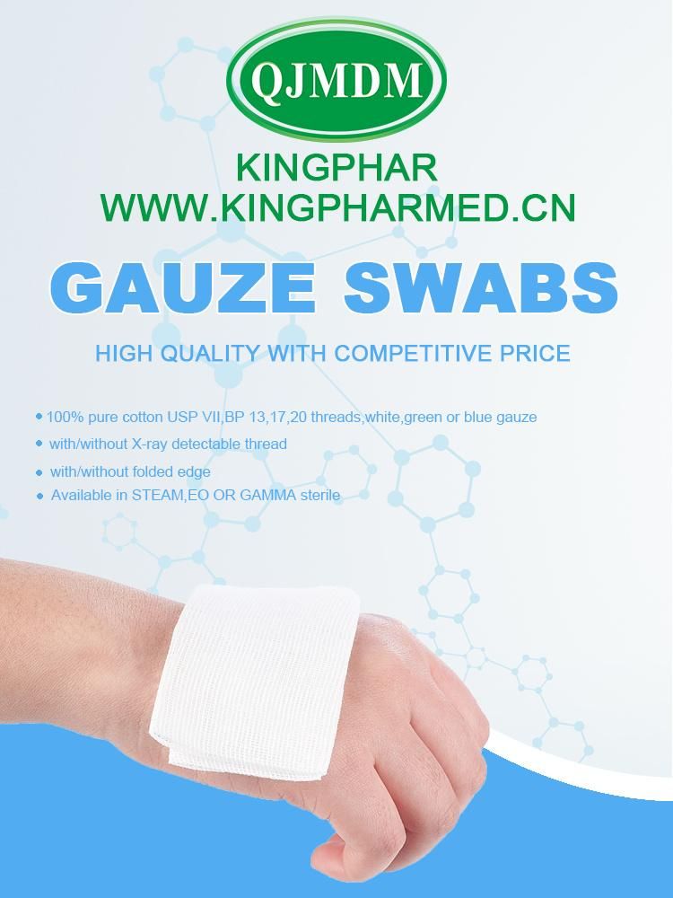 Disposable Medical Hospital/ Hemostatic Non Sterile Cotton Absorbent Gauze Swabs with X Ray Thread